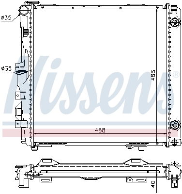 Radiador de esfriamento de motor Mercedes S  W126