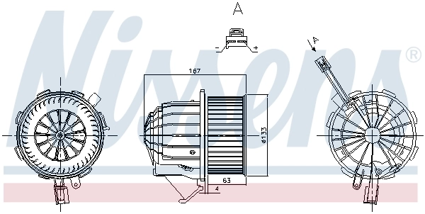 Motor de ventilador de forno (de aquecedor de salão) Nissens 87428
