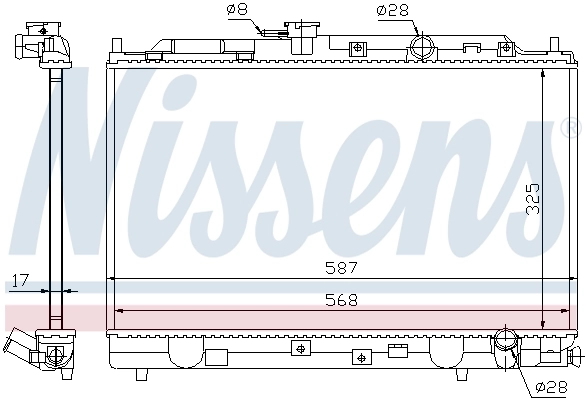 Radiador de esfriamento de motor 62269 Nissens