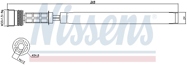 Tanque de recepção do secador de aparelho de ar condicionado 95458 Nissens