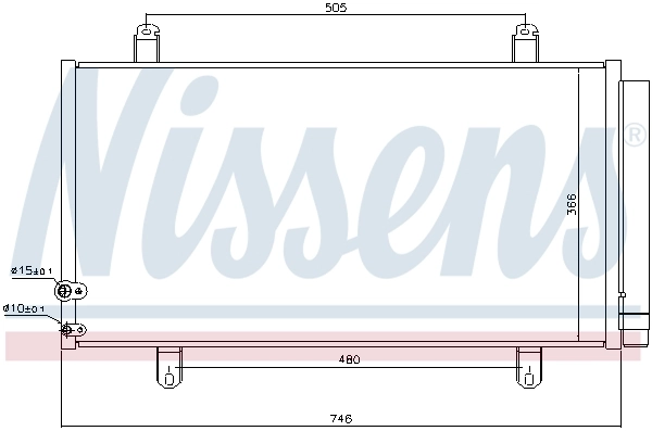 940443 Nissens Radiador de aparelho de ar condicionado