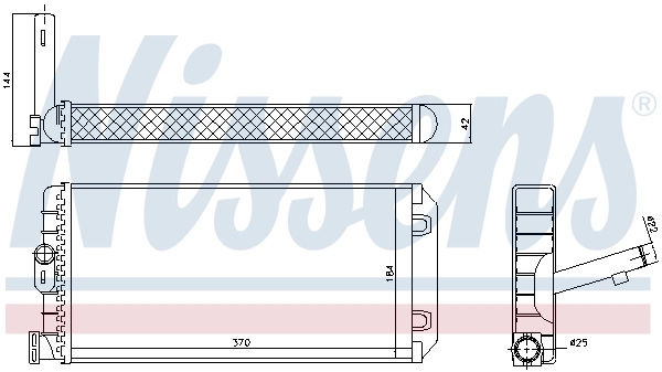 72053 Nissens Radiador de forno (de aquecedor)
