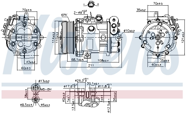 89503 Nissens Compressor de aparelho de ar condicionado