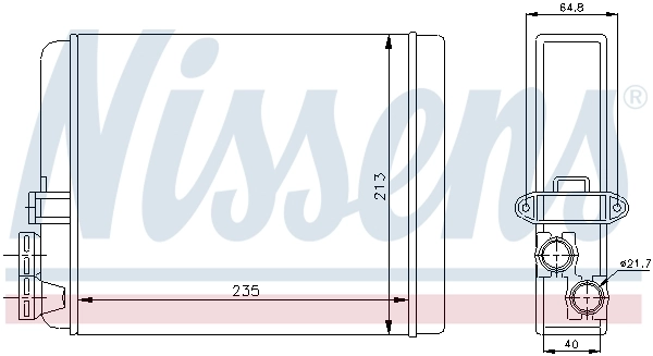 Radiador de forno (de aquecedor) Nissens 73641