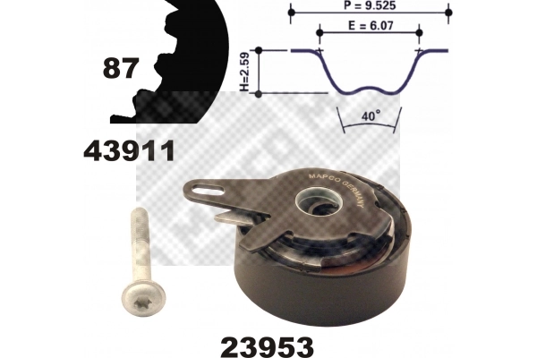 Compre KTB481 Dayco Correia do mecanismo de distribuição de gás, kit