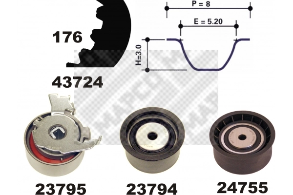 Correia do mecanismo de distribuição de gás, kit Continental/Siemens CT871K1 preço, a partir de 131,64 USD