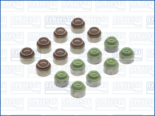 Vedação de válvula (coletor de óleo), admissão/escape, kit para um motor Ajusa 57038300 preço, a partir de 27,42 USD