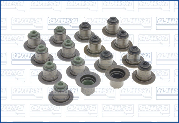 Vedação de válvula (coletor de óleo), admissão/escape, kit para um motor Ajusa 57043100 preço, a partir de 29,71 USD