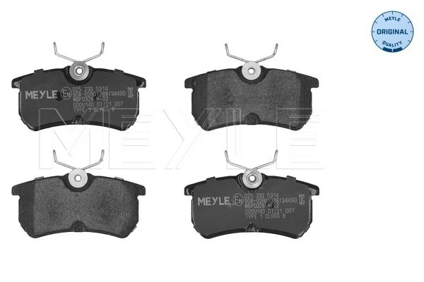 Sapatas do freio traseiras de disco para Ford Fiesta Mk5 JH, JD