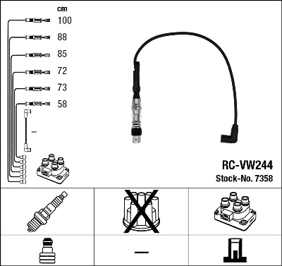  Fios de alta voltagem, kit Audi 100 C4 sedan (4A2) (1990 - 1994) C4