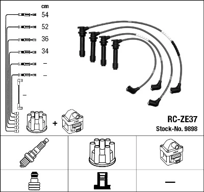 Fios de alta voltagem, kit MSQ0078 Polcar