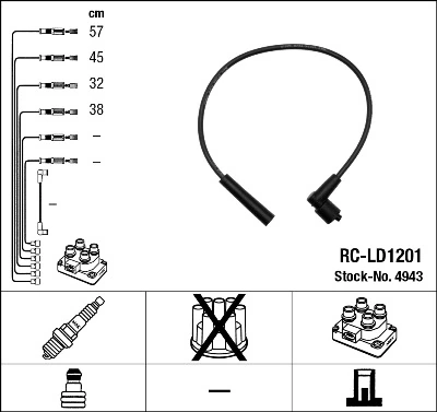 8524 Sentech Fios de alta voltagem, kit