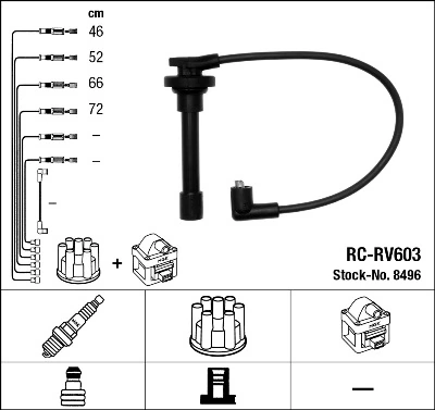 Fios de alta voltagem, kit 73031 Seiwa