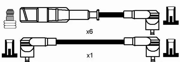 0954 NGK Fios de alta voltagem, kit