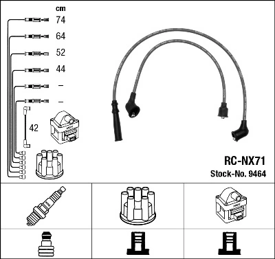  Fios de alta voltagem, kit Nissan Sunny I sedan (B11) (1981 - 1985) I