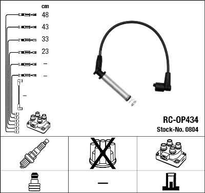 1282163 General Motors Fios de alta voltagem, kit