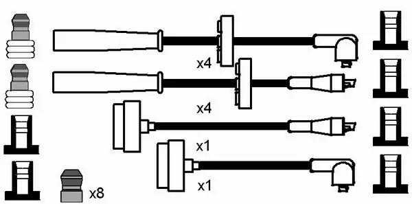  Fios de alta voltagem, kit Land Rover Range Rover II SUV (LP, P38A) (1994 - 2002) II