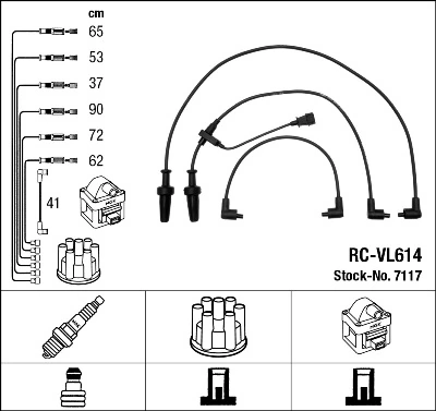 1367188 Volvo Fios de alta voltagem, kit