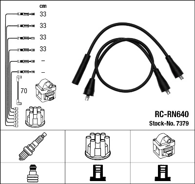 Fios de alta voltagem, kit Renault 18  134 ao melhor preço