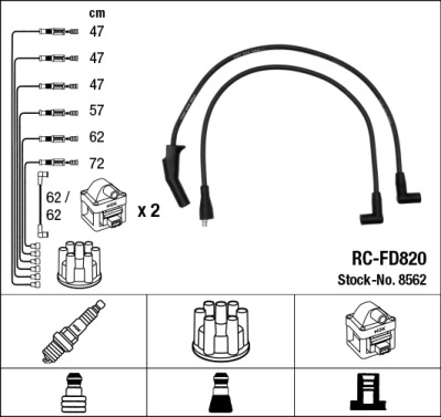 Fios de alta voltagem, kit FAE 83430 preço, a partir de 41,66 USD