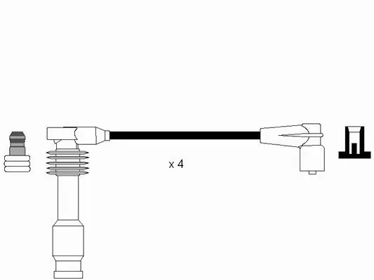 Fios de alta voltagem, kit 90443687 General Motors