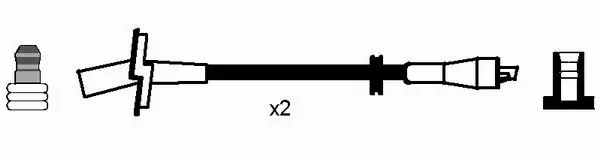 0660 NGK Fios de alta voltagem, kit