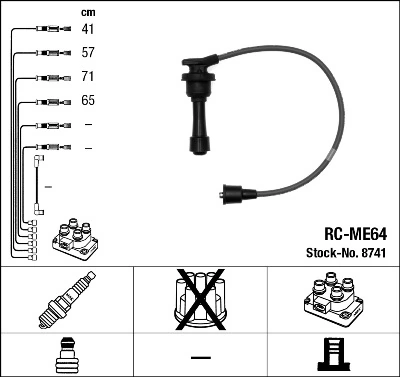 Fios de alta voltagem, kit Mitsubishi MD192995 preço, a partir de 37,56 USD