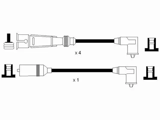Fios de alta voltagem, kit para Volkswagen Jetta I 16