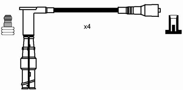 0738 NGK Fios de alta voltagem, kit