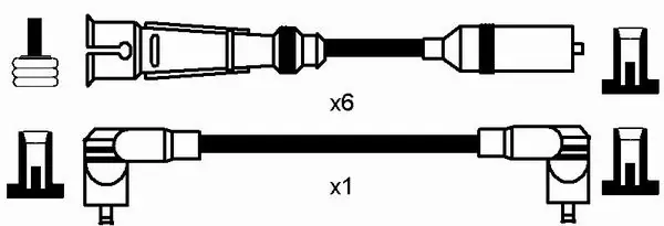 0940 NGK Fios de alta voltagem, kit