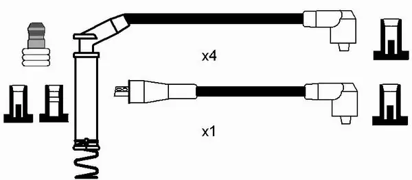  Fios de alta voltagem, kit Opel Kadett E carrinha (35, 36, 45, 46) (1984 - 1991) E