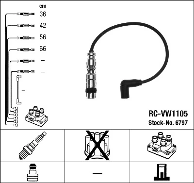 Fios de alta voltagem, kit Volkswagen Polo IV 9A4 ao melhor preço