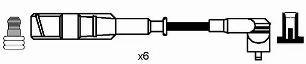 0932 NGK Fios de alta voltagem, kit