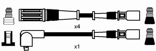 Fios de alta voltagem, kit MSQ0042 Polcar