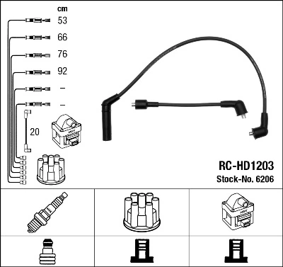  Fios de alta voltagem, kit Nissan Terrano II SUV (R20) (1993 - 2006) II