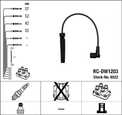 Fios de alta voltagem, kit para Chevrolet Aveo T250, T255
