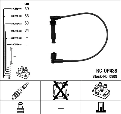90443687 General Motors Fios de alta voltagem, kit