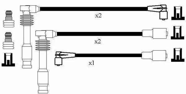 0818 NGK Fios de alta voltagem, kit