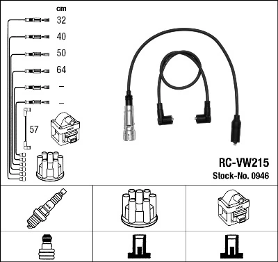 Fios de alta voltagem, kit VAG 803998031 preço, a partir de 48,43 USD