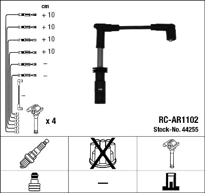 Fios de alta voltagem, kit Alfa Romeo 147 937 ao melhor preço