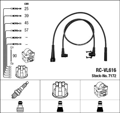MSQ0097 Polcar Fios de alta voltagem, kit