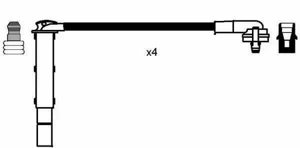 0640 NGK Fios de alta voltagem, kit