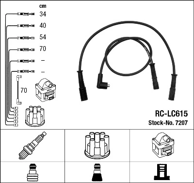 Fios de alta voltagem, kit Polcar MSQ0042