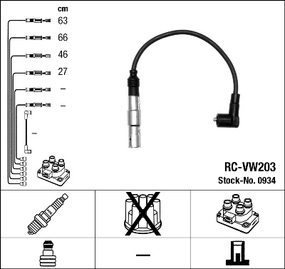 Fios de alta voltagem, kit para Seat Alhambra 7V8, 7V9