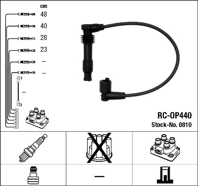 Fios de alta voltagem, kit Opel Astra  53, 54, 58, 59 ao melhor preço