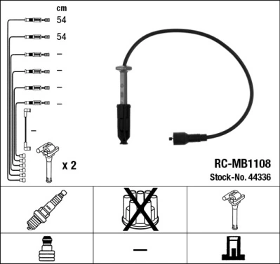 Fios de alta voltagem, kit para SsangYong Korando  