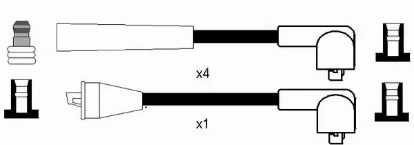 Fios de alta voltagem, kit Mazda 323 III BF