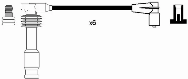 898 NGK Fios de alta voltagem, kit