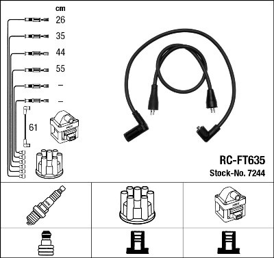 FS0118140 Toyota Fios de alta voltagem, kit