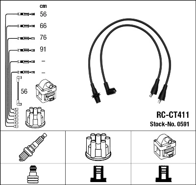 83360 FAE Fios de alta voltagem, kit